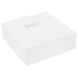 Berkfield Home Coffee Table White 100x100x40 cm Engineered Wood - Size: 100 x 100 x 40 cm - thumbnail 4