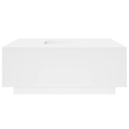 Berkfield Home Coffee Table White 100x100x40 cm Engineered Wood - Size: 100 x 100 x 40 cm - thumbnail 5