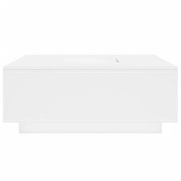 Berkfield Home Coffee Table White 100x100x40 cm Engineered Wood - Size: 100 x 100 x 40 cm - thumbnail 6