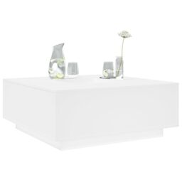 Berkfield Home Coffee Table White 100x100x40 cm Engineered Wood - Size: 100 x 100 x 40 cm - thumbnail 1