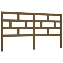 Berkfield Home Bed Headboard Honey Brown 186x4x100 cm Solid Wood Pine - Size: 186 x 4 x 100 cm - thumbnail 2