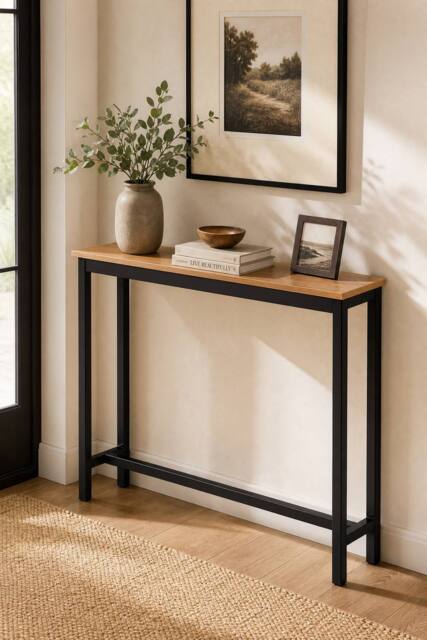 Garden Sanctuary Single-Tier Narrow Console Table in Brown - image 1