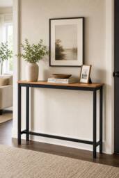 Garden Sanctuary Single-Tier Narrow Console Table in Brown - thumbnail 2