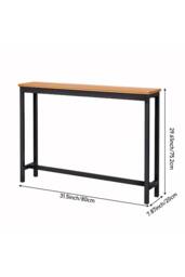 Garden Sanctuary Single-Tier Narrow Console Table in Brown - thumbnail 4