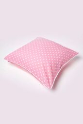 Homescapes Cotton Polka Dots Cushion Cover in Pink - Size: 30 cm x 50 cm - thumbnail 4