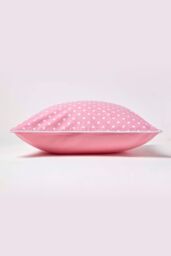 Homescapes Cotton Polka Dots Cushion Cover in Pink - Size: 30 cm x 50 cm - thumbnail 3