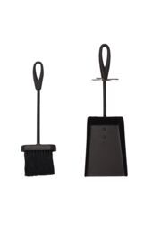 JVL Purbeck Hearth Set Fireplace Fire Tools Set Black - thumbnail 2