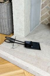 JVL Purbeck Hearth Set Fireplace Fire Tools Set Black - thumbnail 3