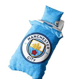 Manchester City FC Crest Reversible Duvet Set in Blue - Size: Single - thumbnail 2