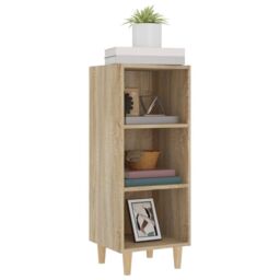 Berkfield Home Sideboard Sonoma Oak 34.5x32.5x90 cm Engineered Wood in Brown - thumbnail 4