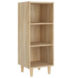 Berkfield Home Sideboard Sonoma Oak 34.5x32.5x90 cm Engineered Wood in Brown - thumbnail 2