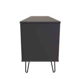 Ready Assembled 2 U Fuji 2 Door 1 Drawer Wide TV Unit (Ready Assembled) in Dark Grey - Size: Large - thumbnail 2