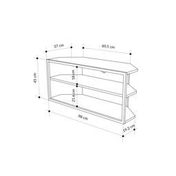 Decortie Echo' Modern TV Unit TV Stand Media Unit in Mid Grey - Size: 1 Pack - thumbnail 5