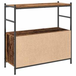 Berkfield Home Sturdy Book Cabinet Smoked Oak 80x30x78, 5 cm Engineered Wood in Brown - thumbnail 5
