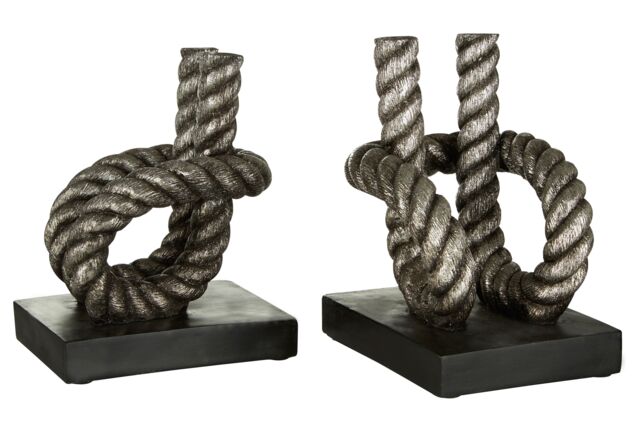 Orsina Piper Set of Rope Bookends in Black - image 1