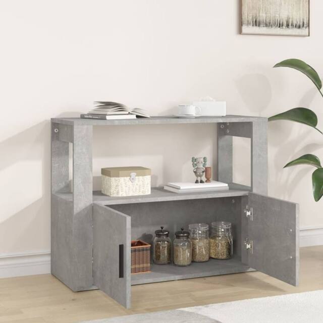 Berkfield Home Sideboard Concrete Grey 80x30x60 cm Engineered Wood - Size: 80 x 30 x 60 cm - image 1