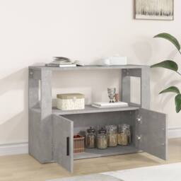 Berkfield Home Sideboard Concrete Grey 80x30x60 cm Engineered Wood - Size: 80 x 30 x 60 cm