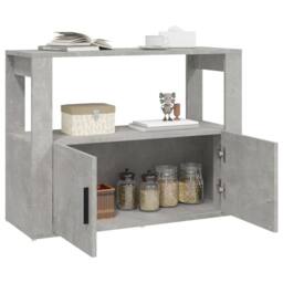 Berkfield Home Sideboard Concrete Grey 80x30x60 cm Engineered Wood - Size: 80 x 30 x 60 cm - thumbnail 5