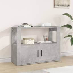 Berkfield Home Sideboard Concrete Grey 80x30x60 cm Engineered Wood - Size: 80 x 30 x 60 cm - thumbnail 2