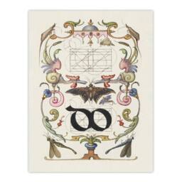 "Artery8 Ligature Guide with Butterfly Calligraphy Wall Art Poster Print in White - Size: W18"" x H24""" - thumbnail 1