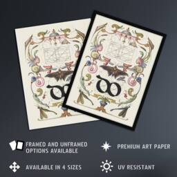 "Artery8 Ligature Guide with Butterfly Calligraphy Wall Art Poster Print in White - Size: W18"" x H24""" - thumbnail 2