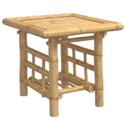 Berkfield Home Side Table 45x45x45 cm Bamboo in Brown - Size: 45 x 45 x 45 cm - thumbnail 2