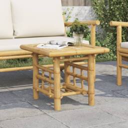 Berkfield Home Side Table 45x45x45 cm Bamboo in Brown - Size: 45 x 45 x 45 cm - thumbnail 1