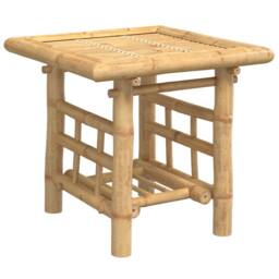 Berkfield Home Side Table 45x45x45 cm Bamboo in Brown - Size: 45 x 45 x 45 cm - thumbnail 5
