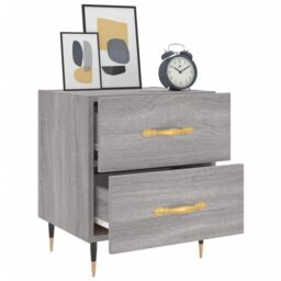 Berkfield Home Bedside Cabinets 2 pcs Grey Sonoma 40x35x47.5 cm Engineered Wood - thumbnail 4