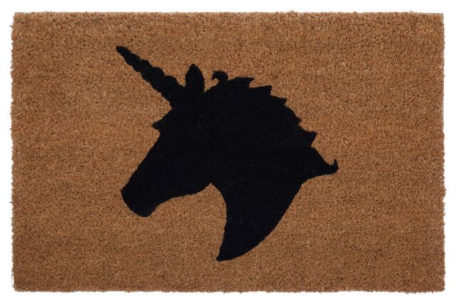 Orsina Unicorn Doormat in Brown - Size: 100 cm diameter - image 1