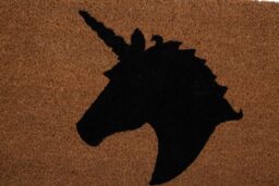 Orsina Unicorn Doormat in Brown - Size: 100 cm diameter - thumbnail 5