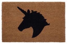 Orsina Unicorn Doormat in Brown - Size: 100 cm diameter - thumbnail 1