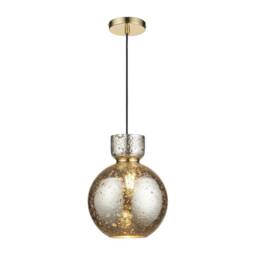 Netlighting Belvoir Dome Pendant Brass Plate & Mercury Glass 10W LED E27 in Yellow - thumbnail 6