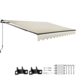 tectake Retractable Awning Ornella in Beige - Size: 300 cm x 250 cm - thumbnail 1