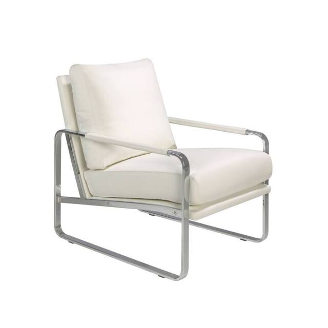 Angel Cerda Off-white leatherette armchair in White - image 1