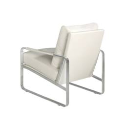 Angel Cerda Off-white leatherette armchair in White - thumbnail 6