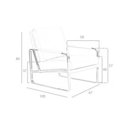 Angel Cerda Off-white leatherette armchair in White - thumbnail 7