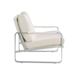 Angel Cerda Off-white leatherette armchair in White - thumbnail 5