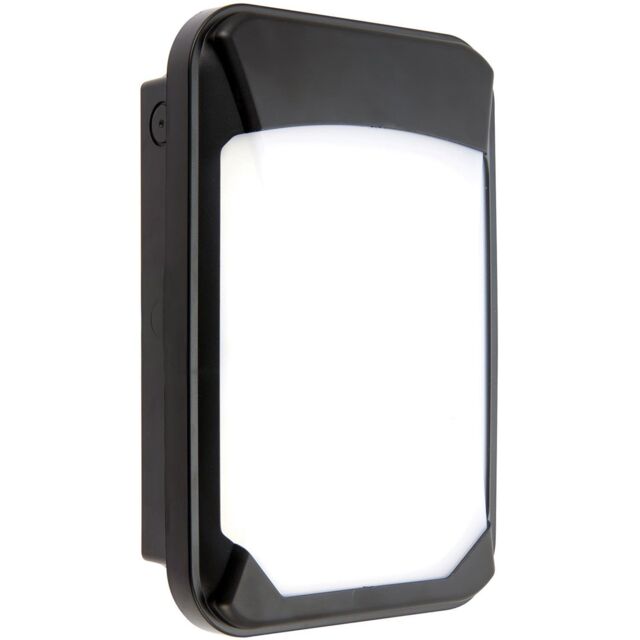 Loops Outdoor IP65 Commercial Bulkhead Wall Light - Cool White LED - Microwave Sensor - image 1