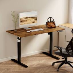Levede 120 cmElectric Standing Desk Height Adjustable Memory Control in Brown - thumbnail 1