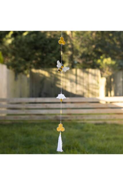 KDMD Bee & Honeycomb Suncatchers - Outdoor Window & Garden Decor in Yellow - image 1