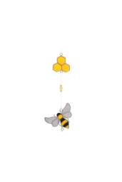 KDMD Bee & Honeycomb Suncatchers - Outdoor Window & Garden Decor in Yellow - thumbnail 3