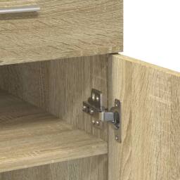 Berkfield Home Sideboard Sonoma Oak 80x42.5x93 cm Engineered Wood in Brown - thumbnail 8