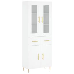 Berkfield Home Highboard White 69.5x34x180 cm Engineered Wood - thumbnail 2