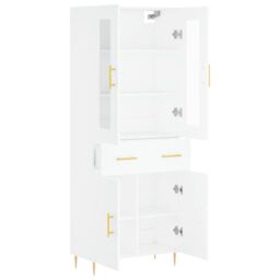 Berkfield Home Highboard White 69.5x34x180 cm Engineered Wood - thumbnail 4