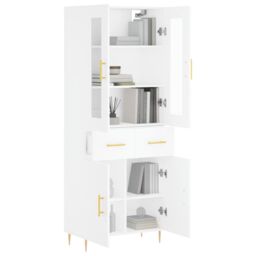 Berkfield Home Highboard White 69.5x34x180 cm Engineered Wood - thumbnail 3