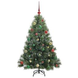 Berkfield Home Artificial Christmas Tree with 150 LEDs Green 150 cm PE & PVC - thumbnail 6