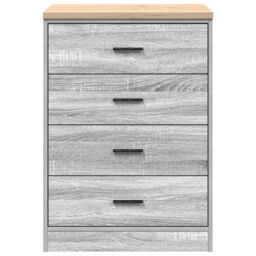 Berkfield Home Garage Storage Cabinet Grey Sonoma 60x51x85 cm Solid Wood Pine - Size: 60 x 51 x 85 cm - thumbnail 6