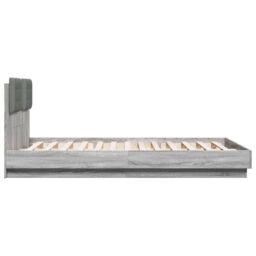 Berkfield Home Bed Frame without Mattress Grey Sonoma 120x200 cm - Size: Small Double - thumbnail 5