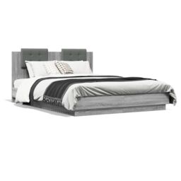 Berkfield Home Bed Frame without Mattress Grey Sonoma 120x200 cm - Size: Small Double - thumbnail 2
